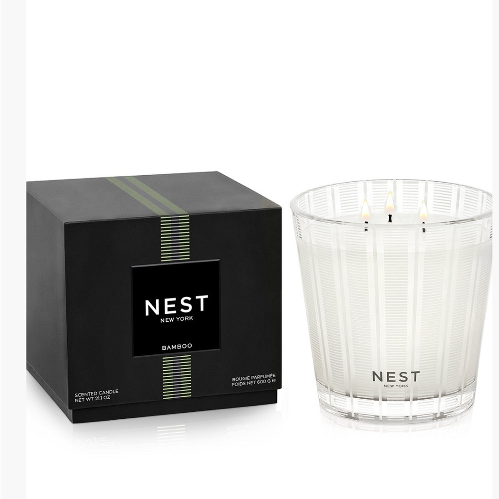 Bamboo Scented Candle - White